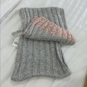 Gray Knit Scarf- HOLLISTER